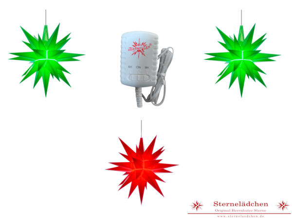 Sterne-Set A1e grün/rot/grün